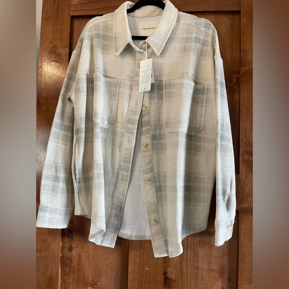 Thread & Supply Cream and Black Shirt